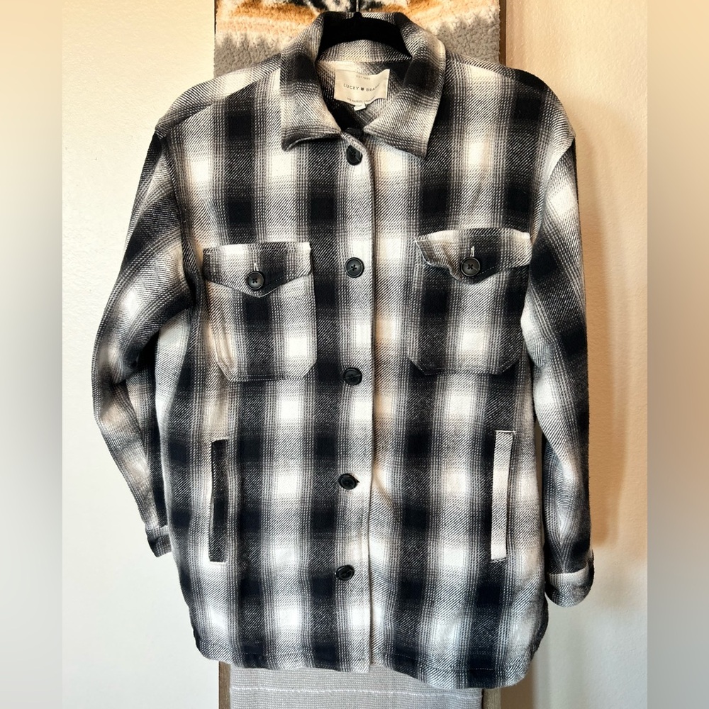 Lucky Brand plaid flannel jacket small
